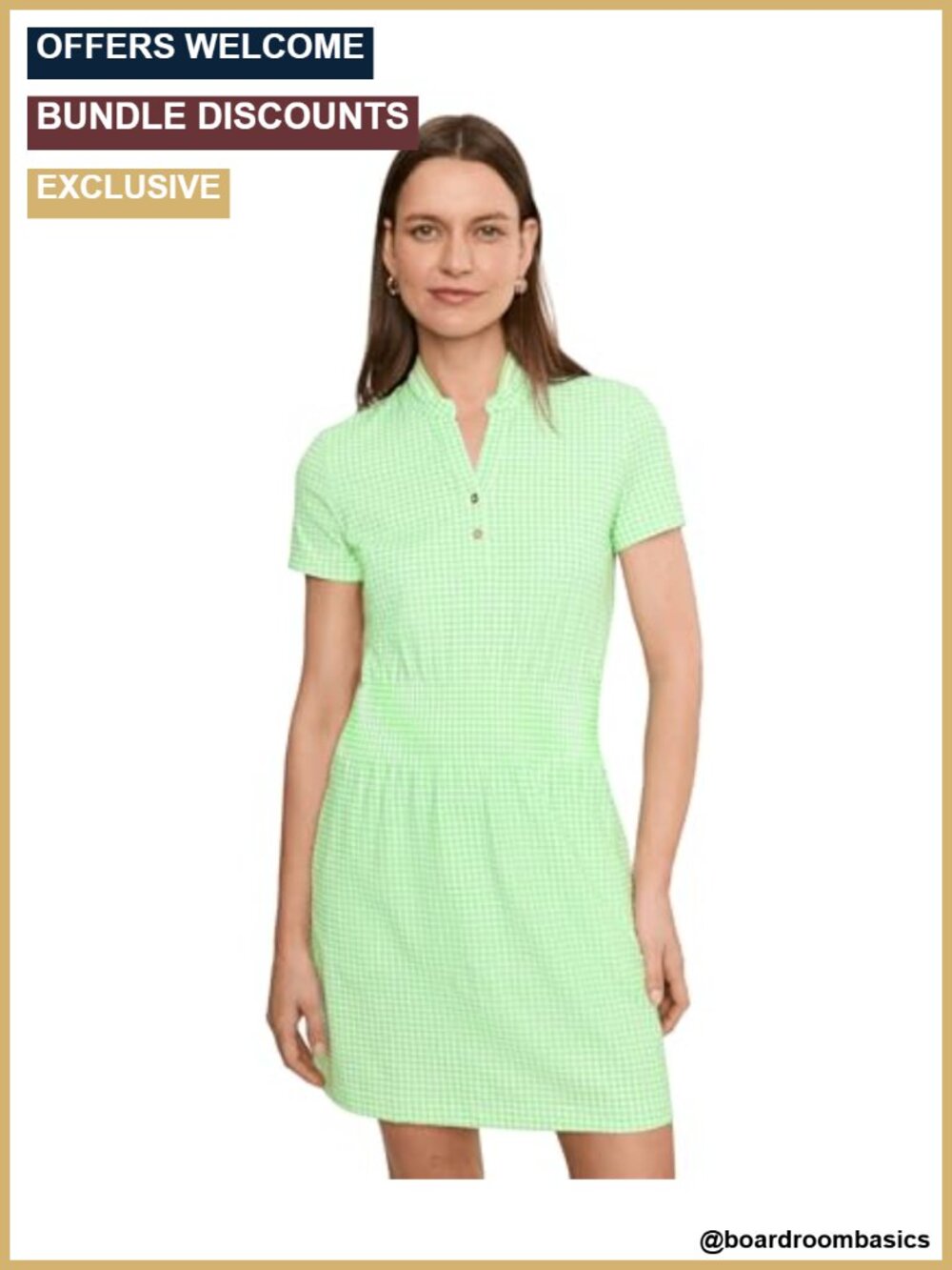 Lilly Pulitzer Love Active Dress UPF 50+ Smocked Waist Golf Dress